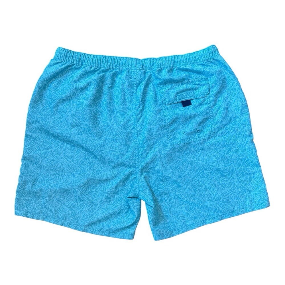 Vineyard Vines Men’s XL Swim Trunks Turquoise Blue Geometric Print - Picture 2 of 9